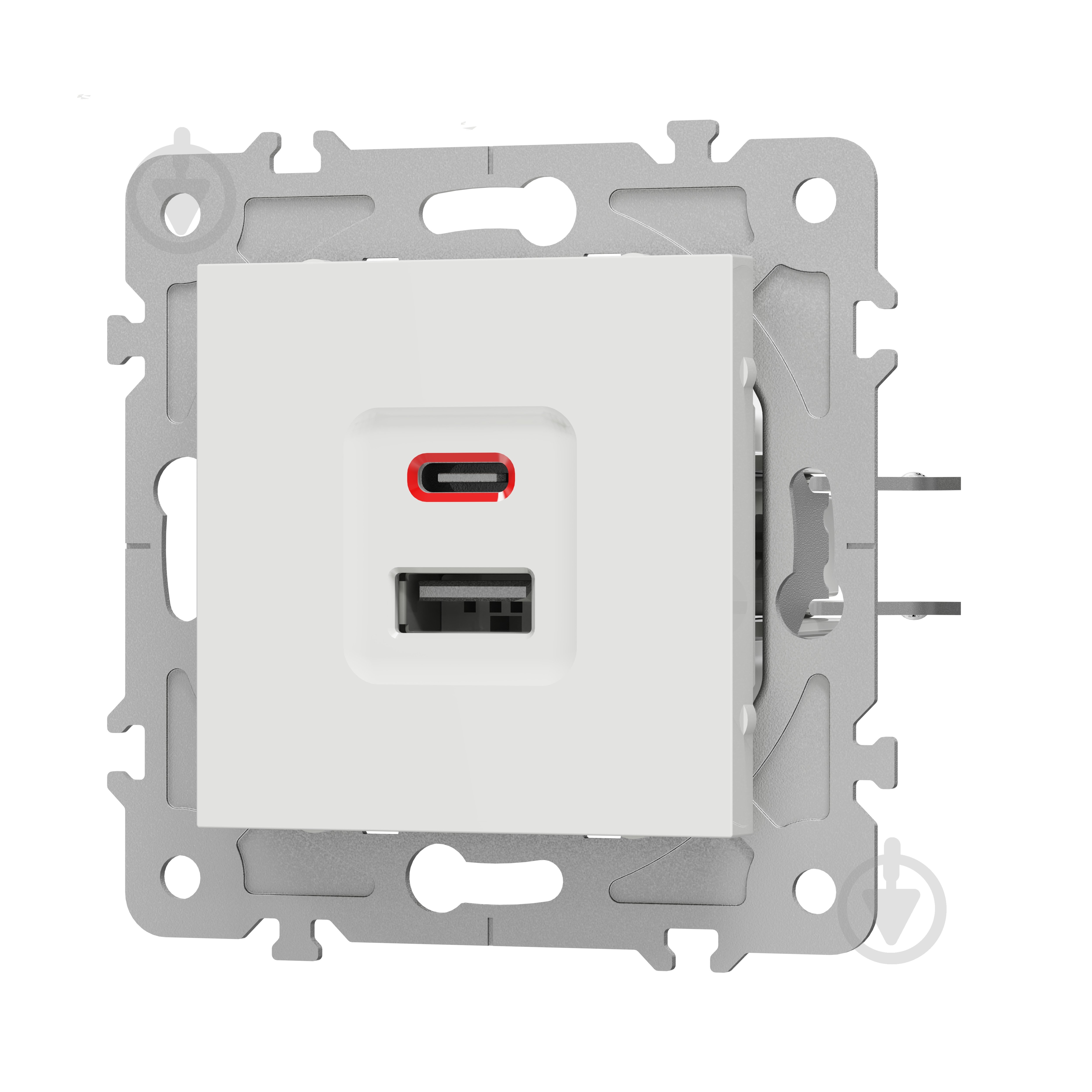 Механизм розетки USB + Type C HausMark Alta белый - фото 2 Механизм розетки USB + Type C HausMark Alta белый - фото 2