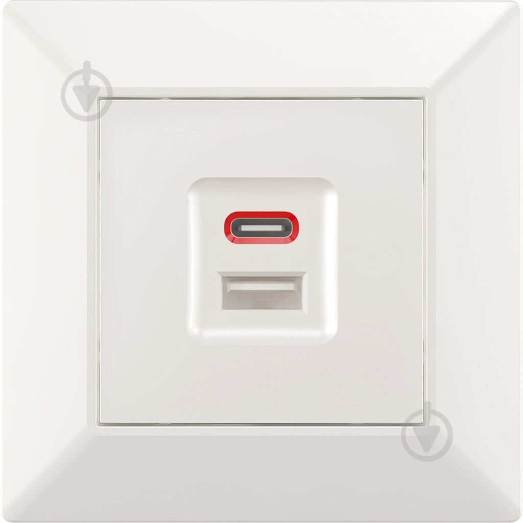 Механизм розетки USB + Type C HausMark Alta белый - фото 1 Механизм розетки USB + Type C HausMark Alta белый - фото 1