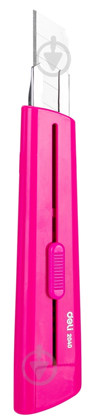 Ніж канцелярський Deli 18 мм рожевий E2040 - фото 1
