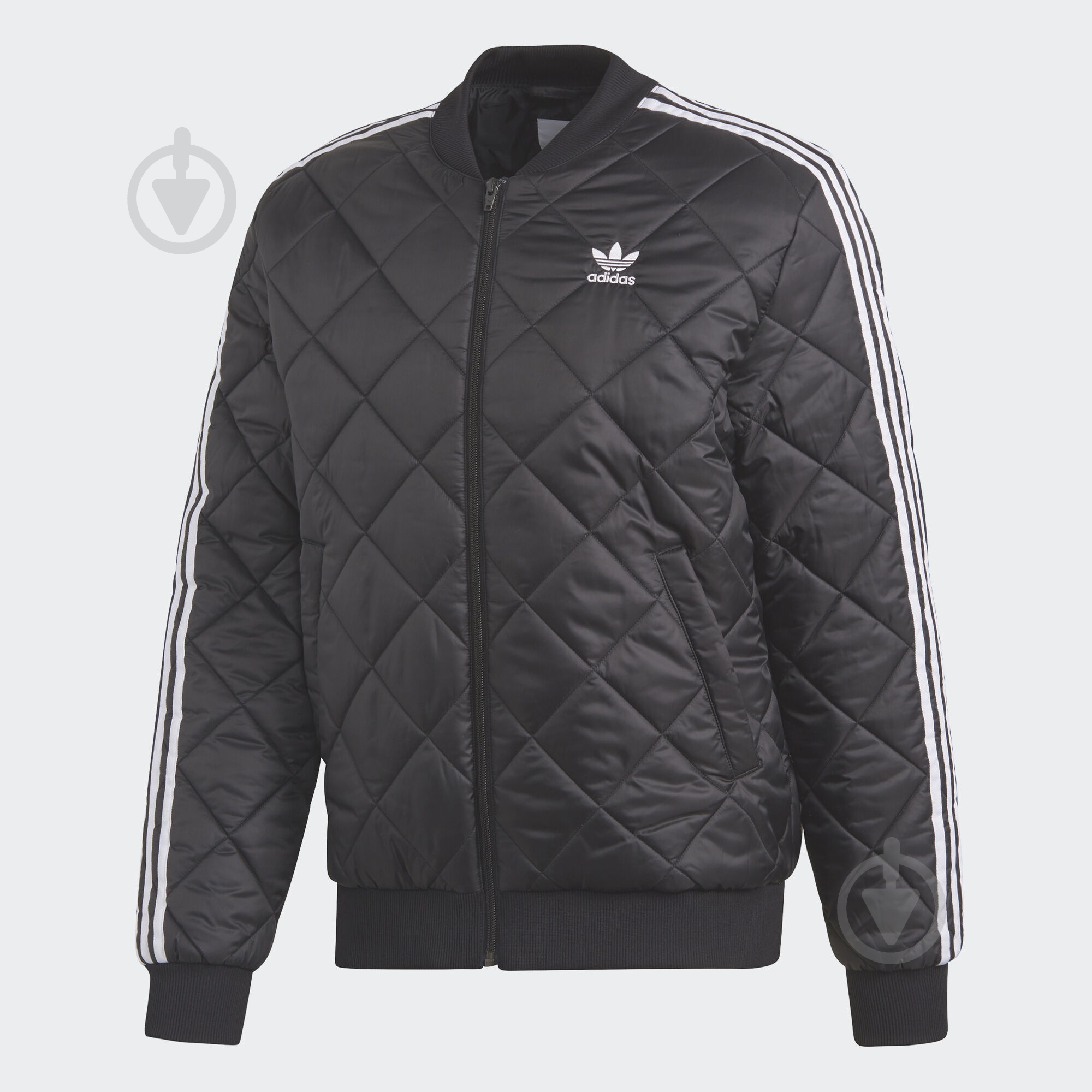 Ветровка Adidas SST QUILTED DV2302 р.S черная - фото 1