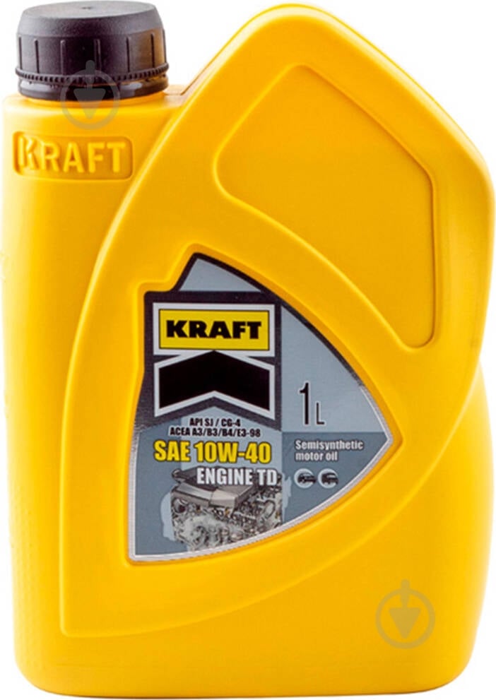 Моторна олива напівсинтетична Kraft Engine Td 10W-40 1 л - фото 1
