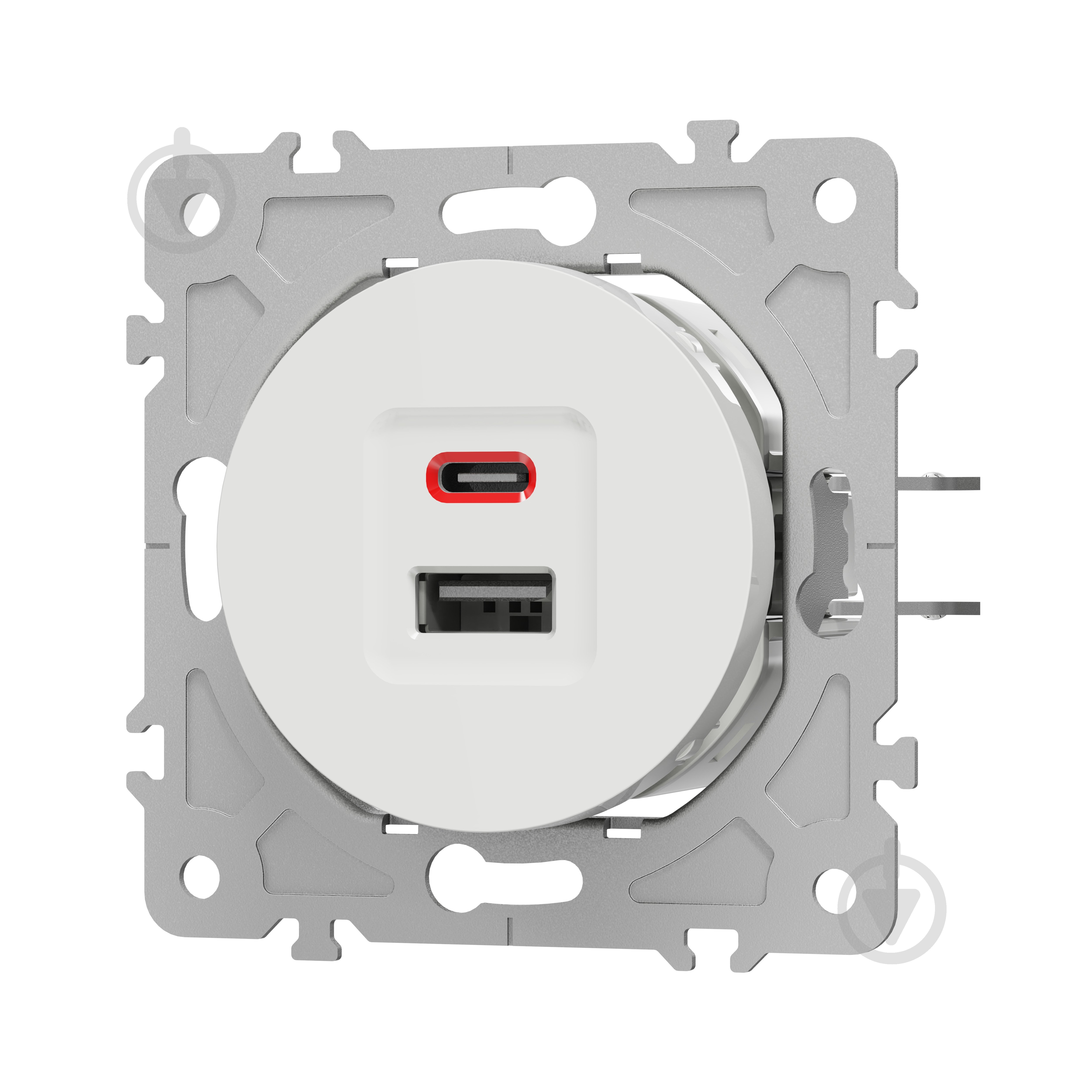 Механизм розетки USB + Type C HausMark Bela белый - фото 2