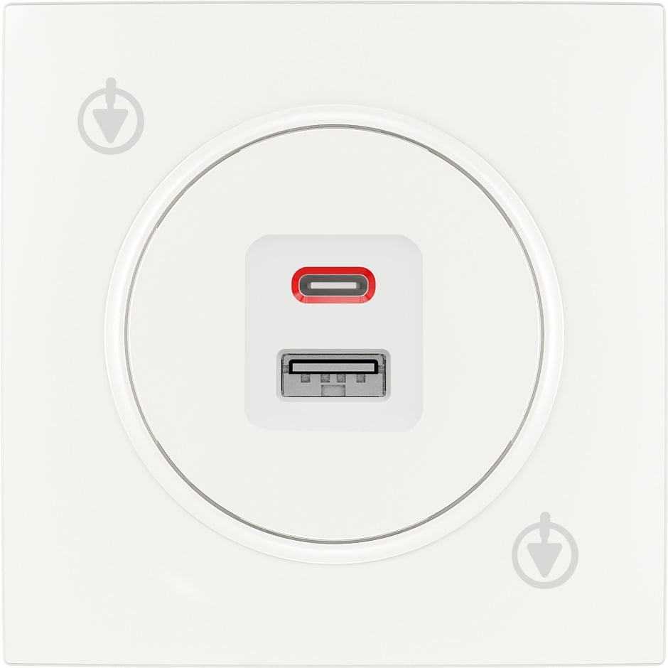 Механизм розетки USB + Type C HausMark Bela белый - фото 1