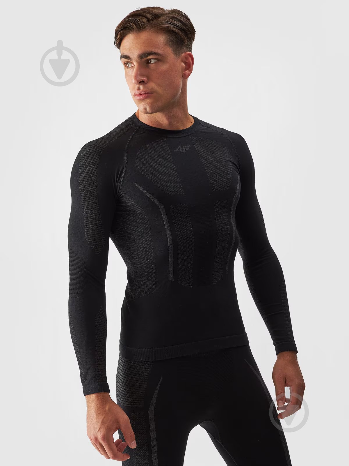 Термокофта 4F SEAMLESS UNDERWEAR M163 4FWAW24USEAM163-20S р.S-M чорний - фото 1
