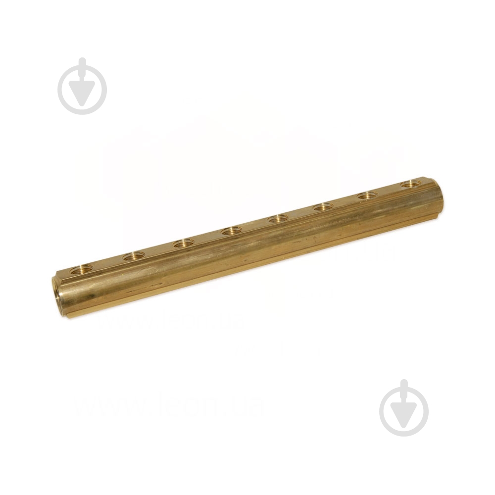 Колектор Bianchi Ø1 х 8 х 1/2 ВР латунь з отвором для ПВ 3/8 I=50 мм - фото 1 Колектор Bianchi Ø1 х 8 х 1/2 ВР латунь з отвором для ПВ 3/8 I=50 мм - фото 1