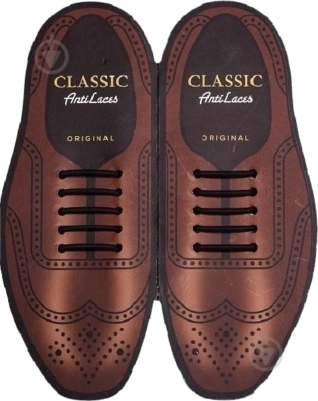 Шнурки силиконовые AntiLaces Classic CB30 черный - фото 1