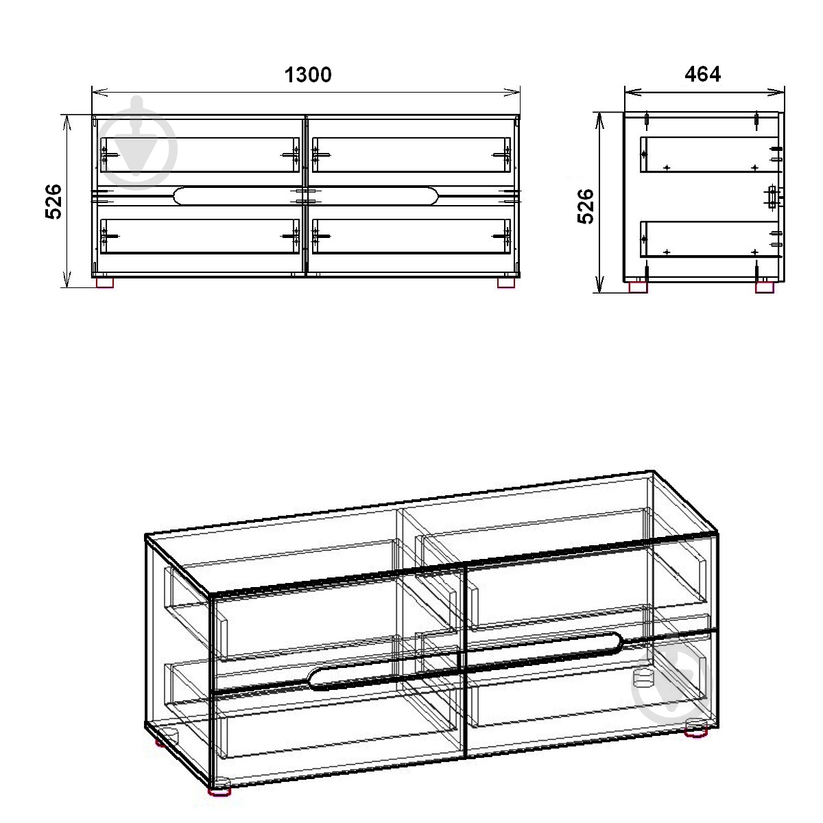 Тумба под ТВ Компанит МС ТВ-5 венге - фото 2