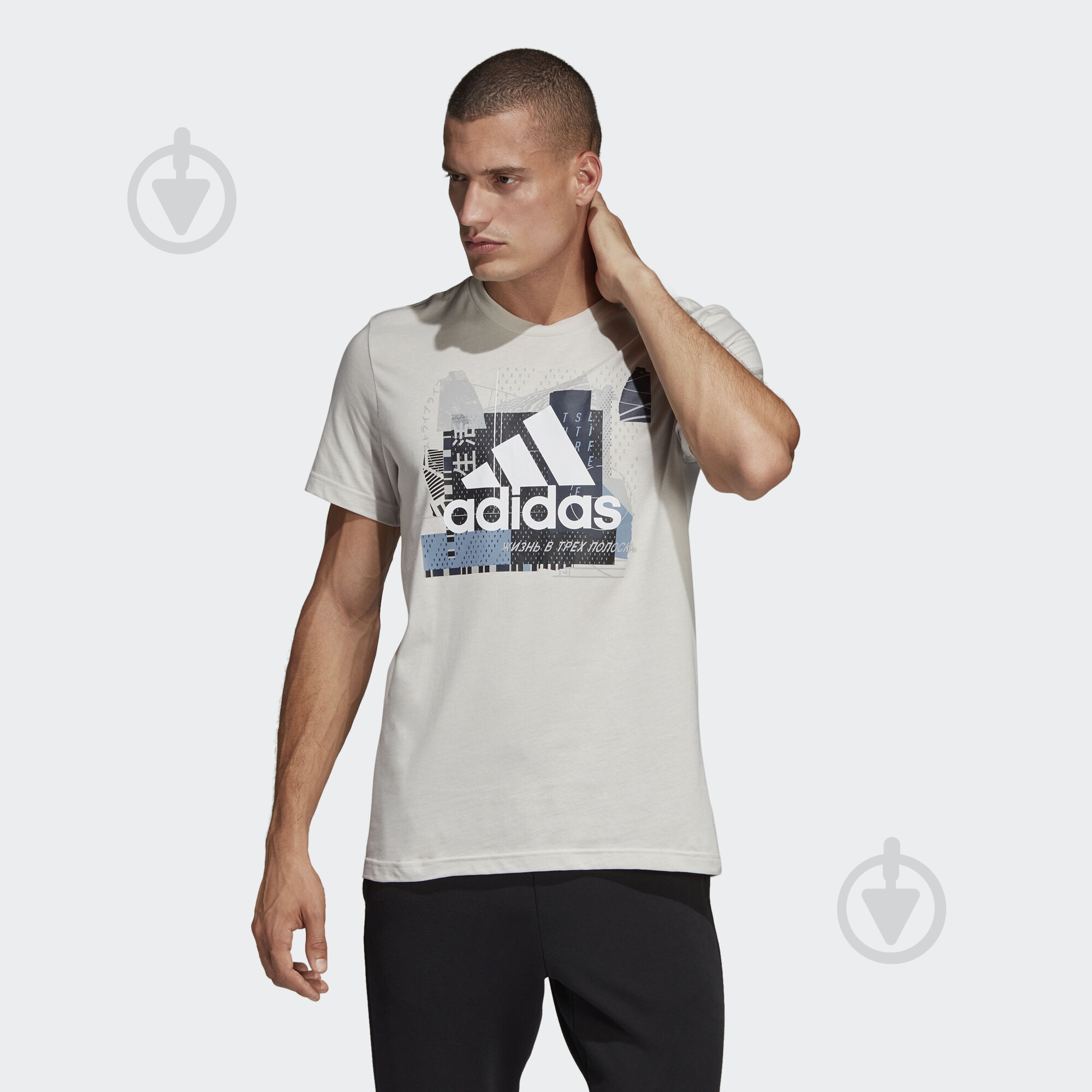 Футболка Adidas MH BOS GRAPH 2 DV3091 р.L белый - фото 3