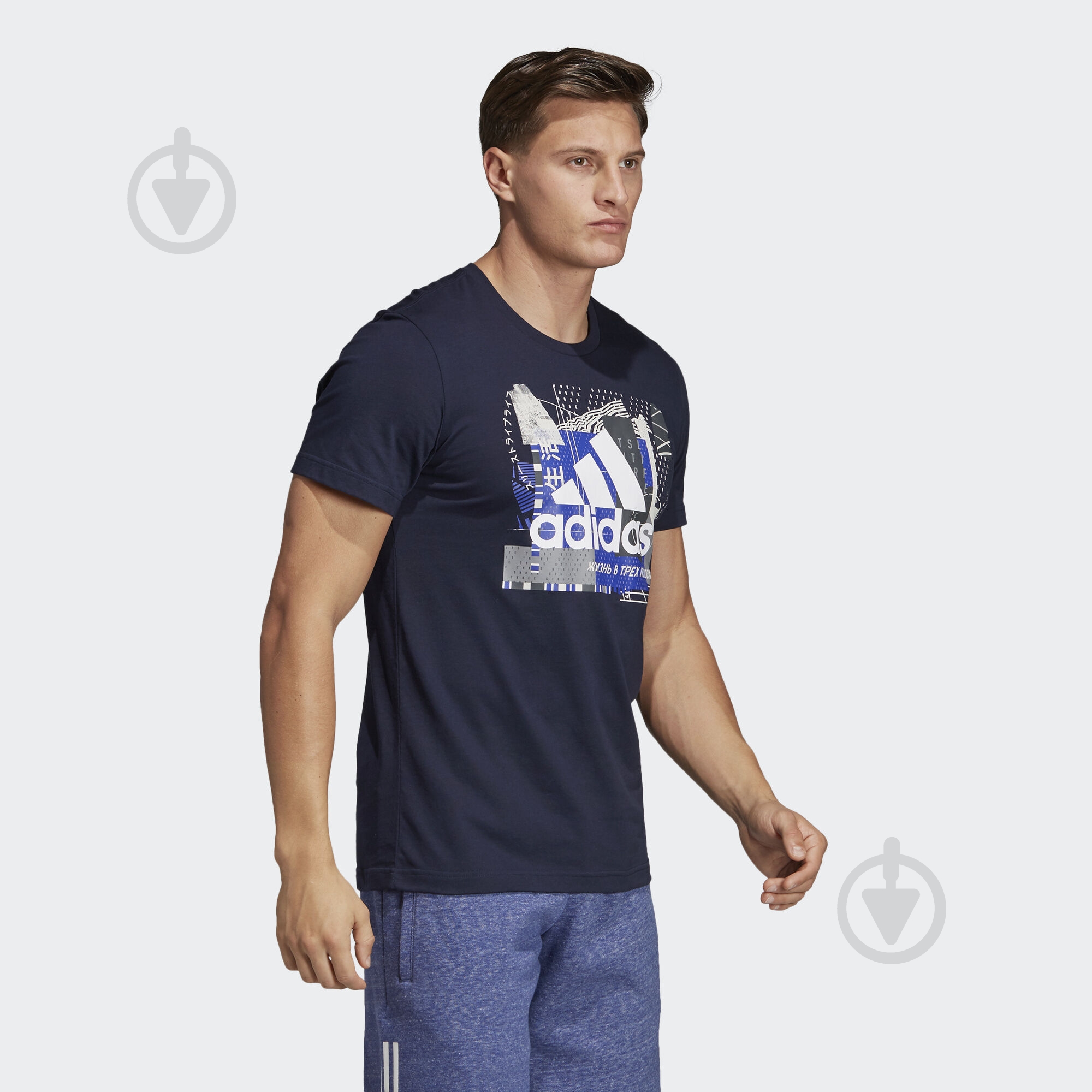 Футболка Adidas MH BOS GRAPH 2 DV3092 р.S темно-синий - фото 4