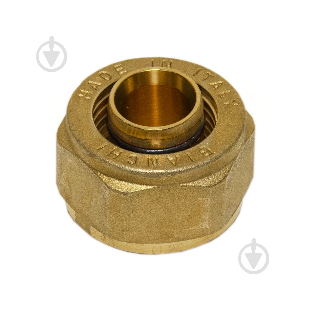 Гайка внутрішня Bianchi з ніпелем Ø20 х 2,5 х 3/4 (м.п.) латунна - фото 1 Гайка внутрішня Bianchi з ніпелем Ø20 х 2,5 х 3/4 (м.п.) латунна - фото 1