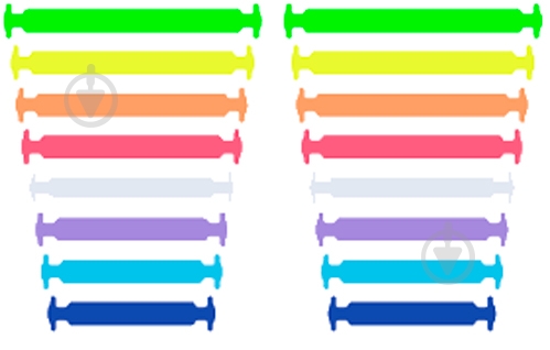 Шнурки силиконовые AntiLaces Classic SRBW мульти - фото 3