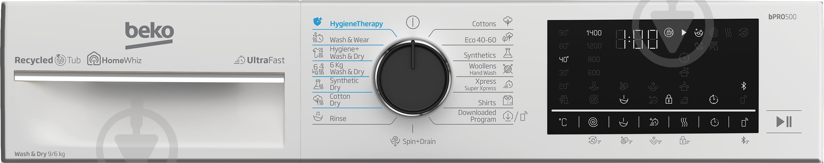 Пральна машина із сушкою Beko B5DFT59447W - фото 3
