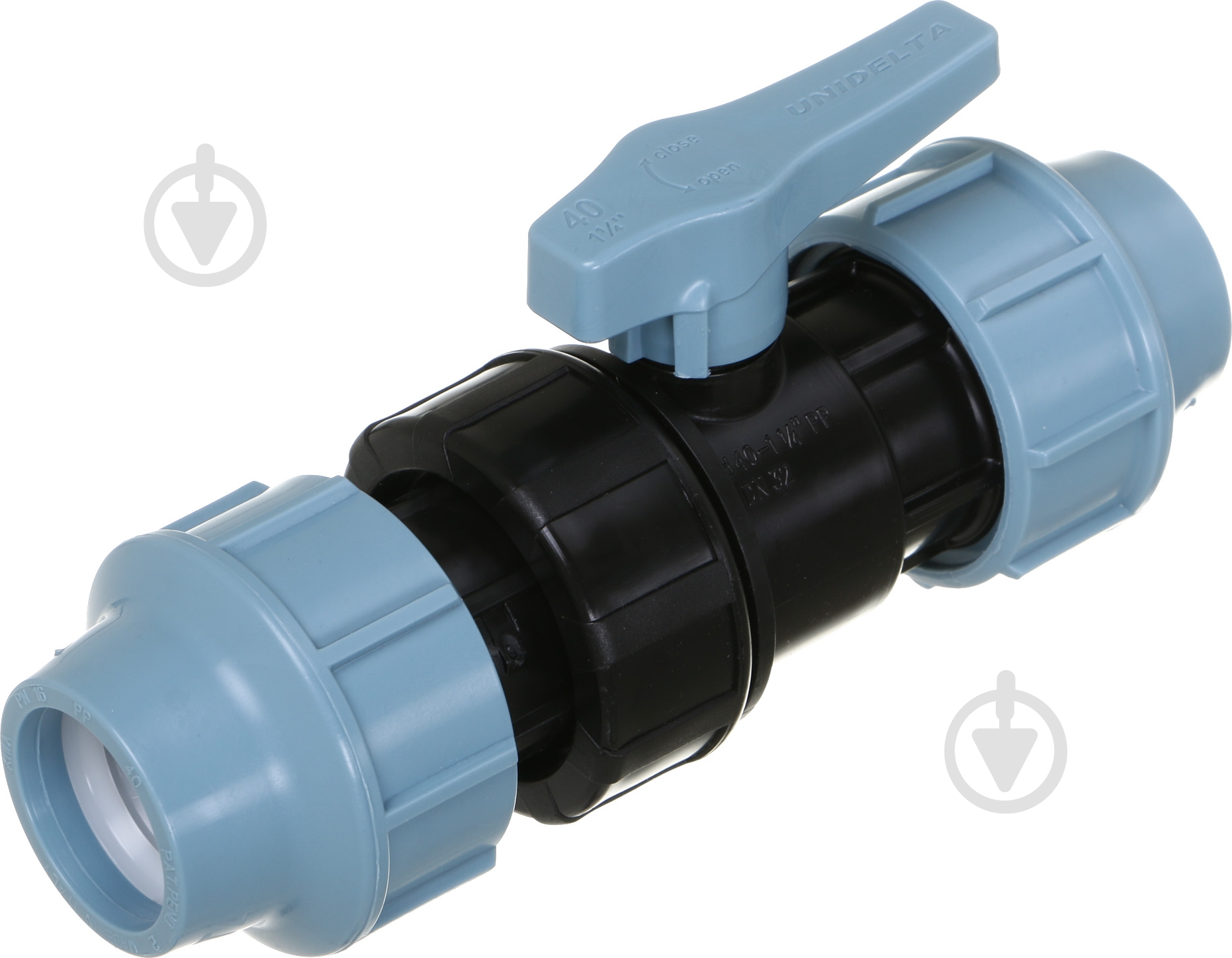 Кран шаровой Unidelta ПЭ труб O40x40 PP-B - фото 1 Кран шаровой Unidelta ПЭ труб O40x40 PP-B - фото 1