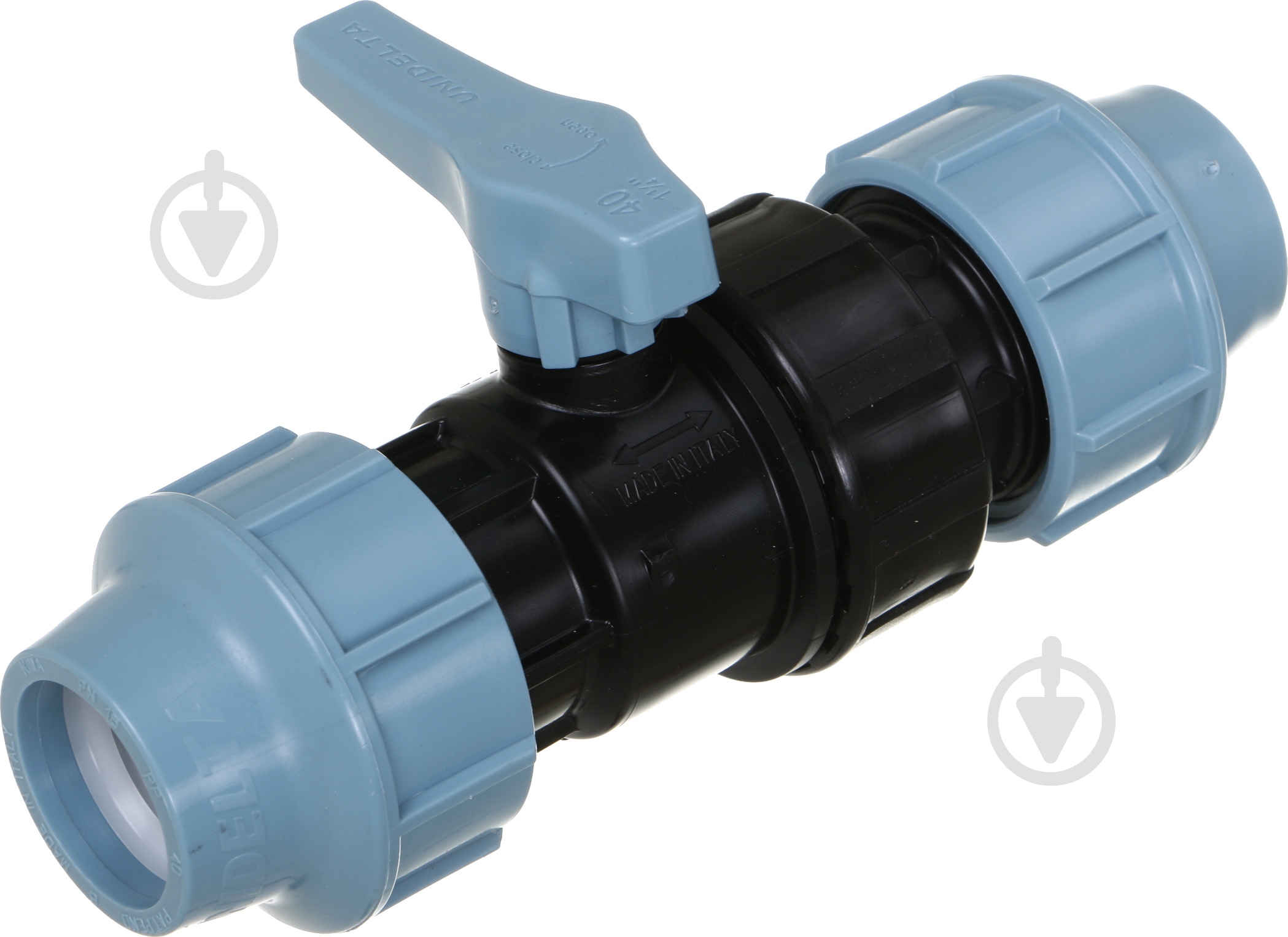 Кран шаровой Unidelta ПЭ труб O40x40 PP-B - фото 2 Кран шаровой Unidelta ПЭ труб O40x40 PP-B - фото 2