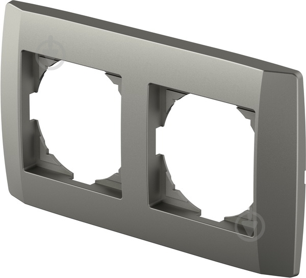 Рамка двомісна TEM Logiq універсальна титан OQ20TI-U - фото 1 Рамка двомісна TEM Logiq універсальна титан OQ20TI-U - фото 1