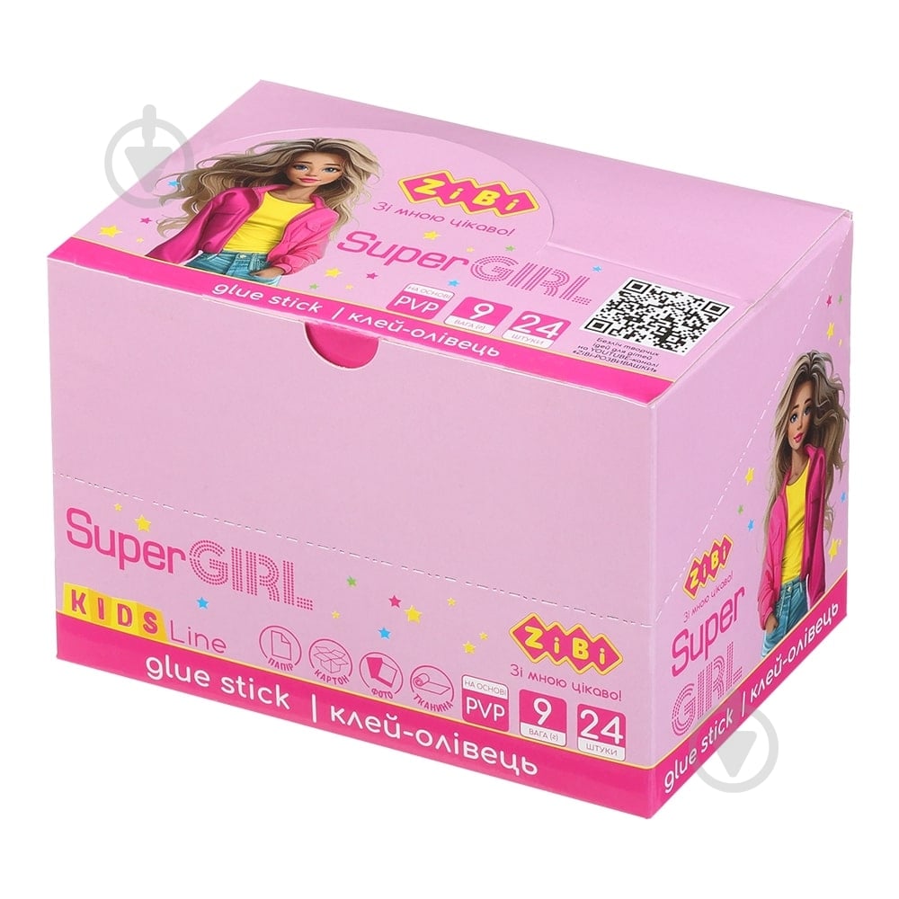 Клей-карандаш Super Girl 9 г PVP ZiBi - фото 5
