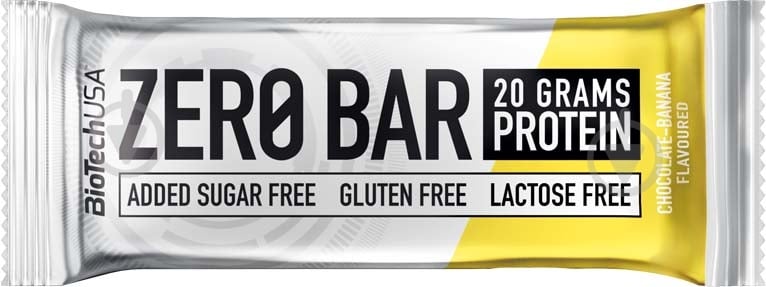 Батончик BioTechUSA Zero Bar Шоколад-банан 50 г - фото 1