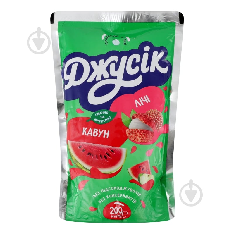 Напиток соковый Джусік Арбуз и личи 0,2 л - фото 2 Напиток соковый Джусік Арбуз и личи 0,2 л - фото 2