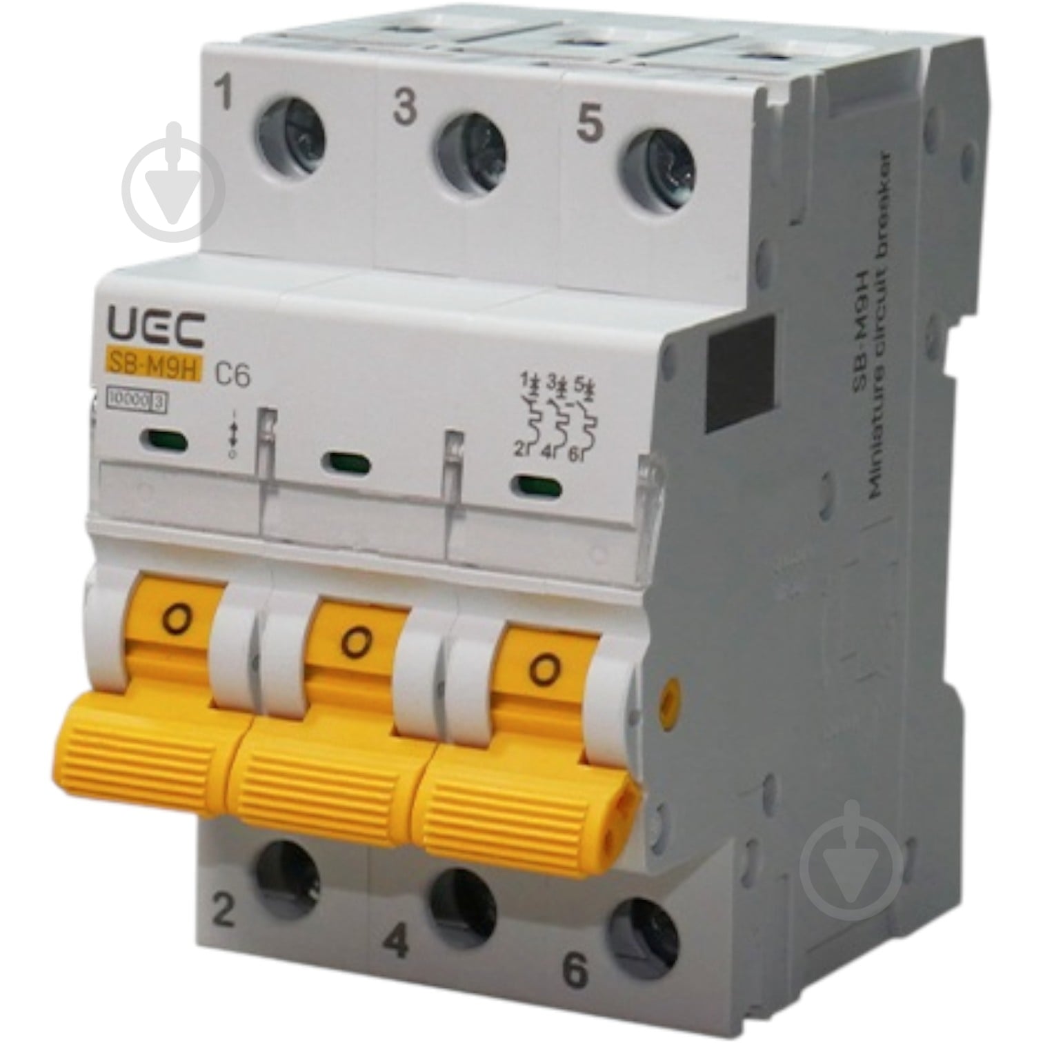 Автоматический выключатель UEC SB-M9H 3P 32A C 10кA MCB100-3-032-C - фото 1