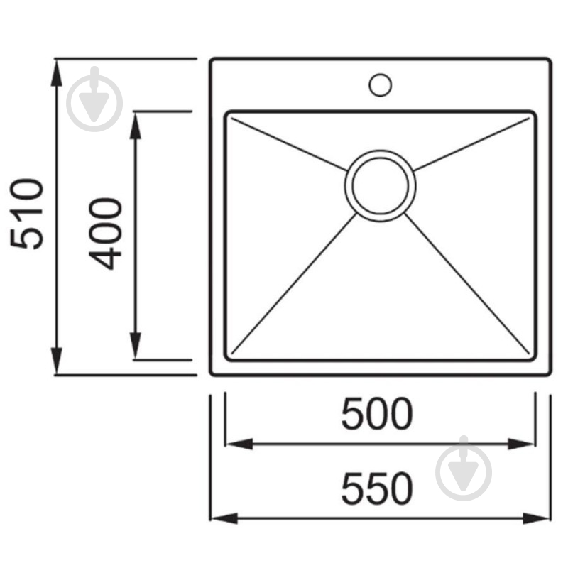 Мойка для кухни ELLECI CUBE 500 - фото 2 Мойка для кухни ELLECI CUBE 500 - фото 2