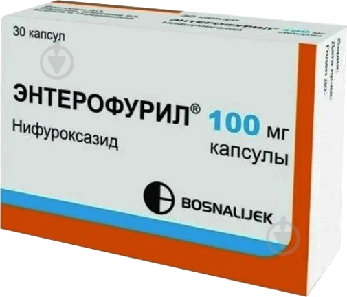 Ентерофурил №30 (10х3) капсули 100 мг - фото 1