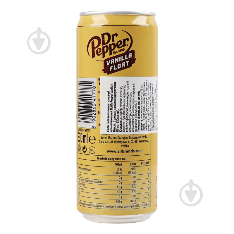Безалкогольный напиток Dr. Pepper Vanilla 0,33 л - фото 5 Безалкогольный напиток Dr. Pepper Vanilla 0,33 л - фото 5