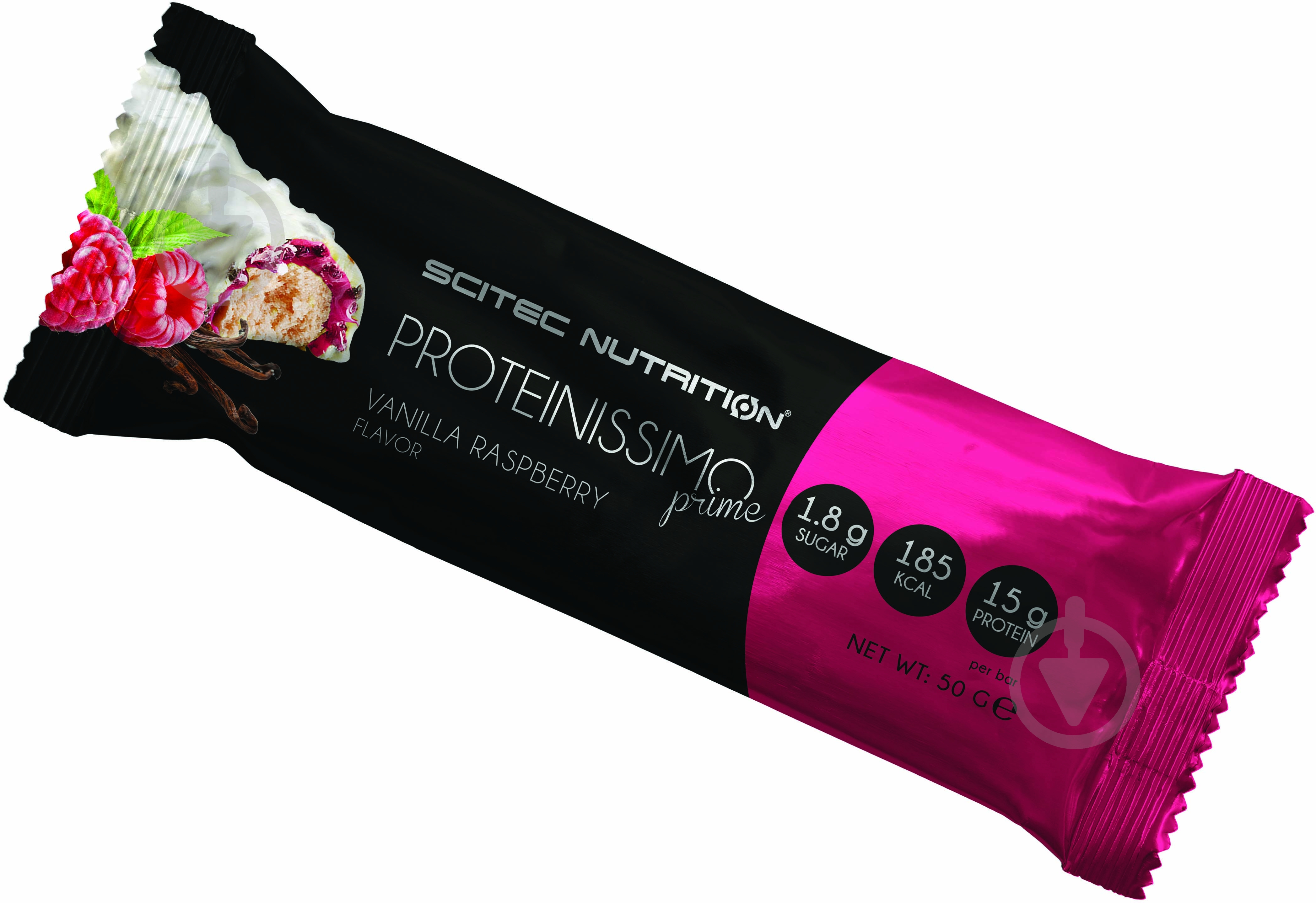 Батончик Scitec Nutrition Proteinissimo Prime Ваниль-малина 50 г - фото 1