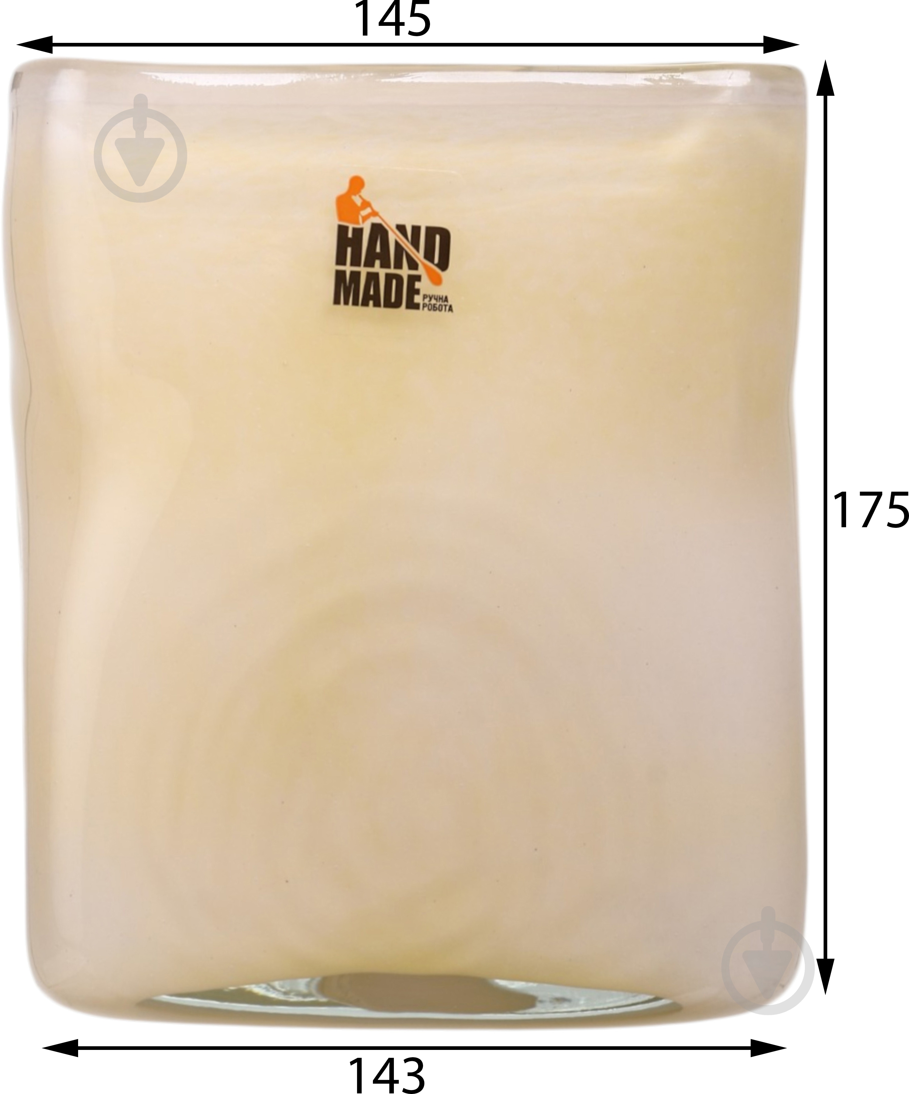 Ваза квадратная 17 см мульти - фото 2