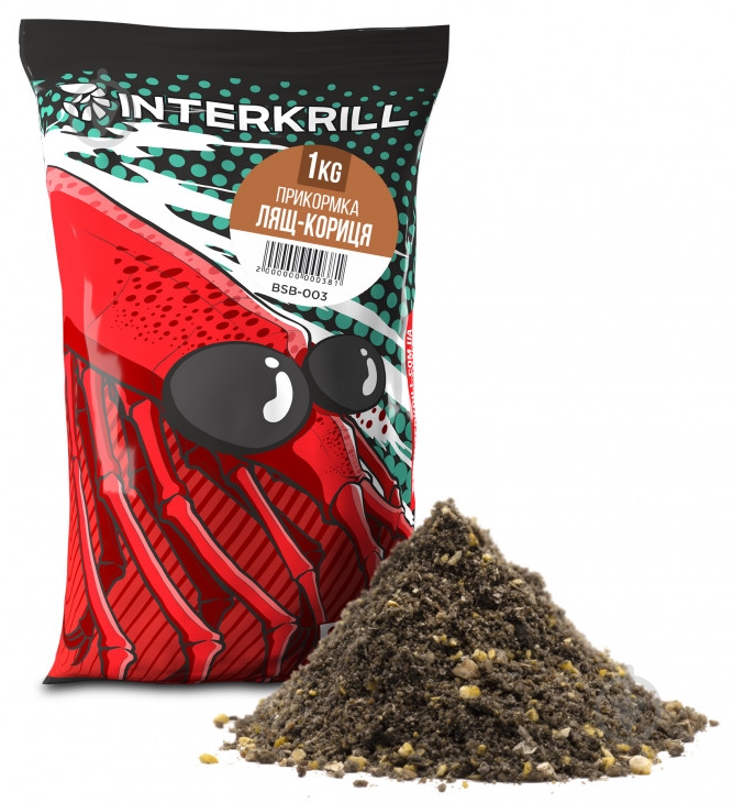 Прикормка INTERKRILL 1000 г корица "Лещ-корица" - фото 1