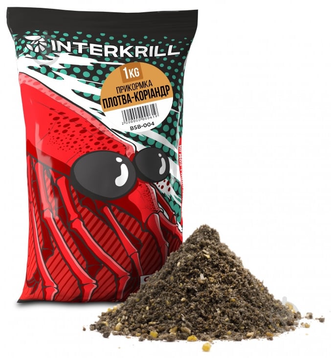 Прикормка INTERKRILL 1000 г кориандр "Плотва-кориандр" - фото 1