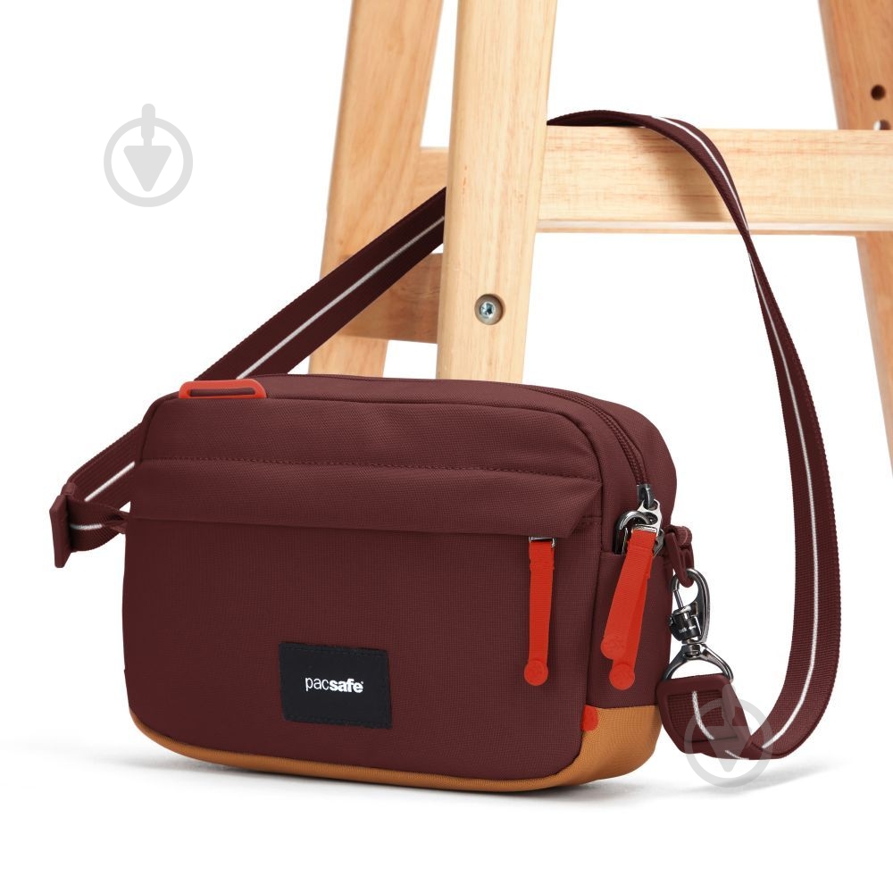 Сумка Pacsafe GO crossbody 35105345 бордовый - фото 2 Сумка Pacsafe GO crossbody 35105345 бордовый - фото 2