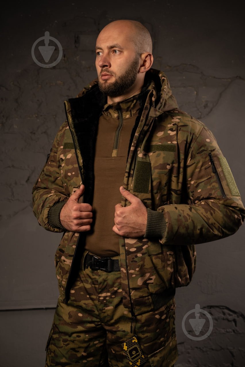 Куртка мужская LOGOS-Tac тактическая "Зимняя на меху" темный мультикам 04-07-00-0008 р.3XL - фото 5