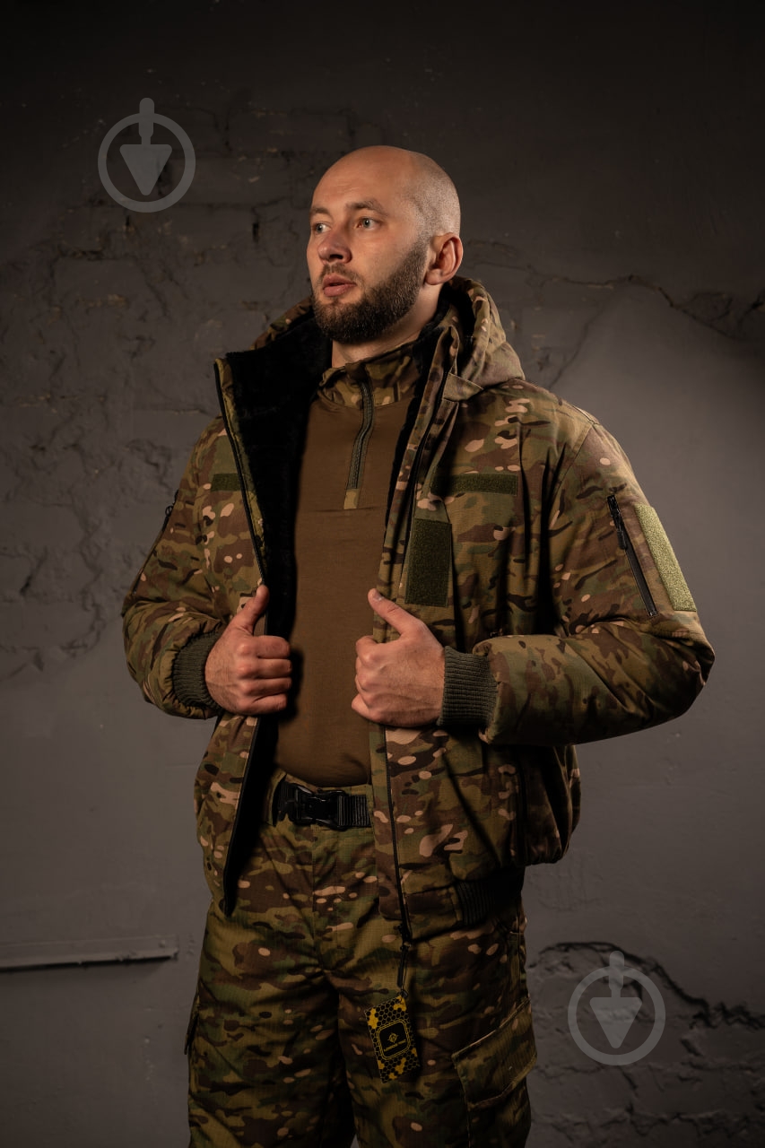 Куртка мужская LOGOS-Tac тактическая "Зимняя на меху" темный мультикам 04-07-00-0008 р.3XL - фото 4