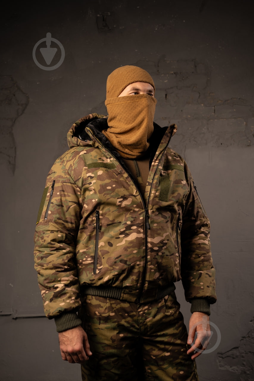 Куртка мужская LOGOS-Tac тактическая "Зимняя на меху" темный мультикам 04-07-00-0008 р.3XL - фото 3