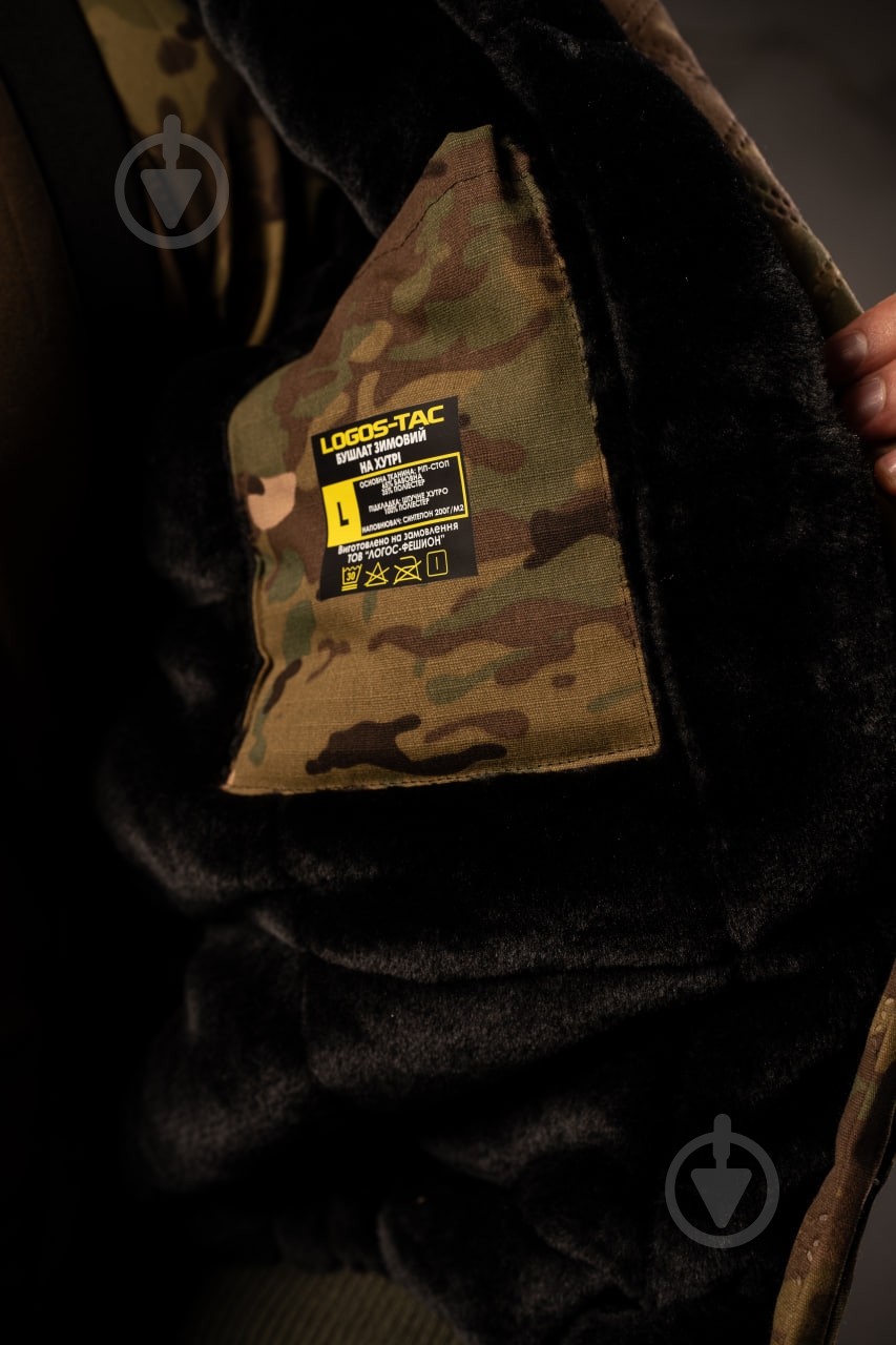 Куртка мужская LOGOS-Tac тактическая "Зимняя на меху" темный мультикам 04-07-00-0008 р.3XL - фото 7