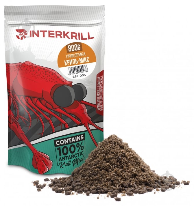 Прикормка INTERKRILL 800 г кріль "Криль-Мікс" - фото 1