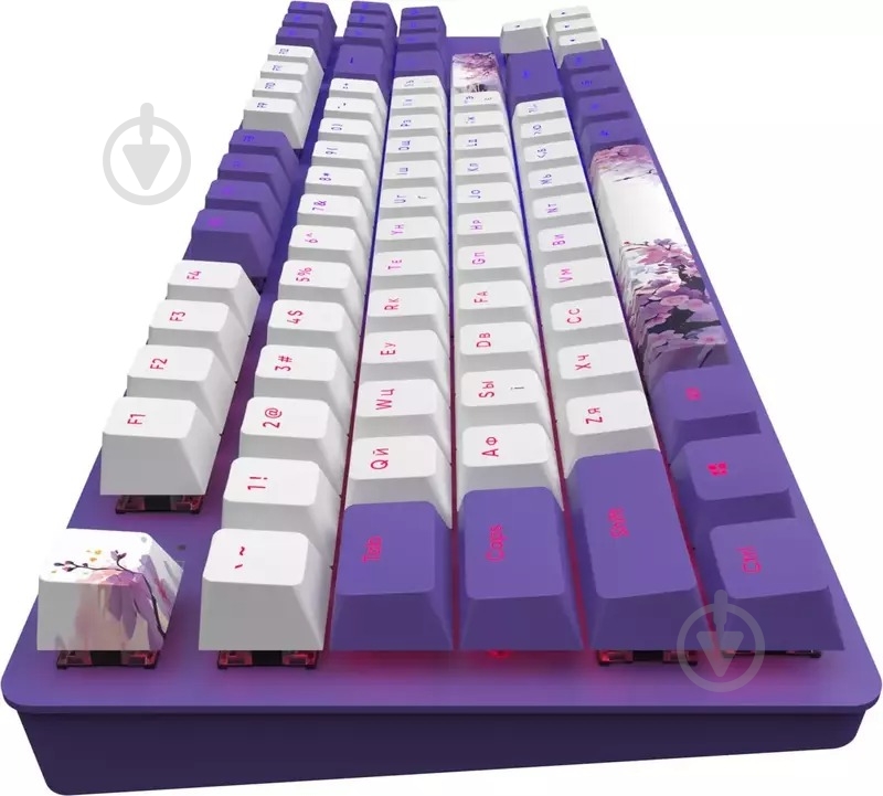 Клавіатура Dark Project One - RGB ANSI ENG/UA (DPO87_GSH_DPUP_ANSI_UA) white/violet - фото 4