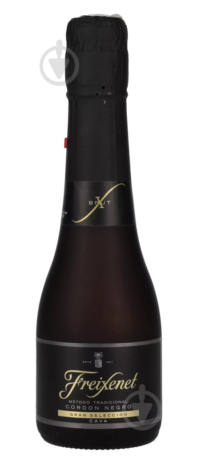 Вино игристое FREIXENET Cordon Negro Cava белое брют 0,2 л - фото 1