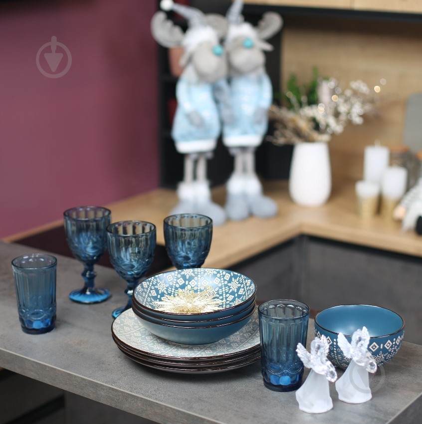 Тарілка десертна Astera Engrave Blue 19 см A0470-HP21-S - фото 2