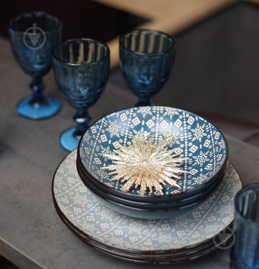 Тарілка десертна Astera Engrave Blue 19 см A0470-HP21-S - фото 3