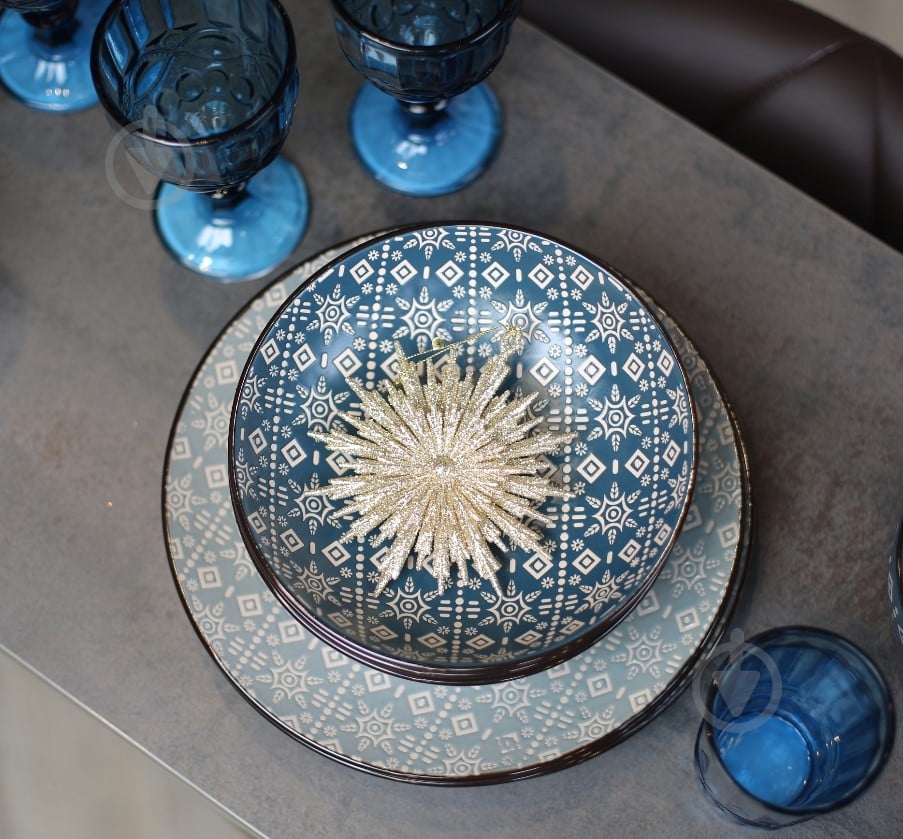 Тарілка десертна Astera Engrave Blue 19 см A0470-HP21-S - фото 4