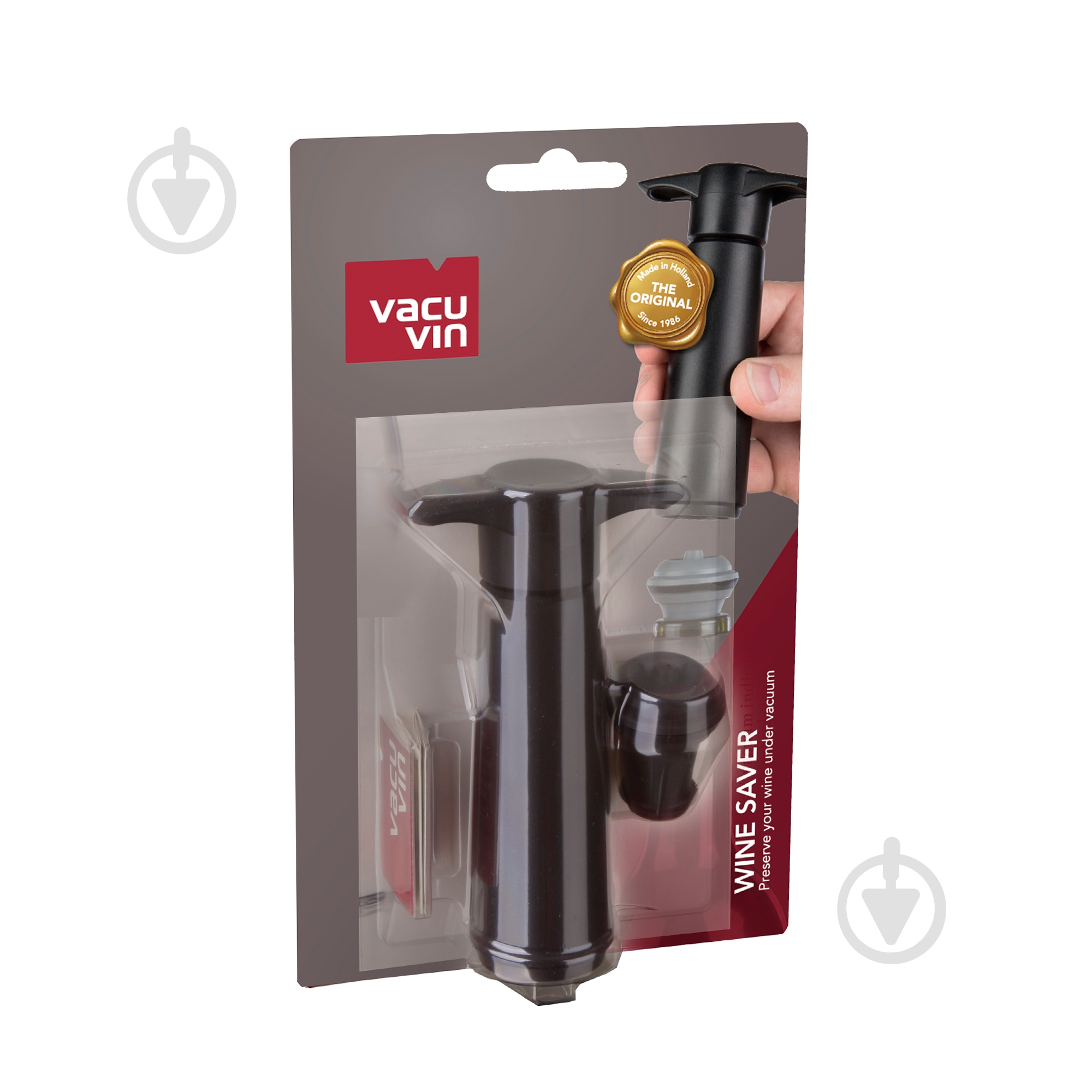 Набір для зберігання вина у пляшці Pulltex Wine Saver Black - фото 2