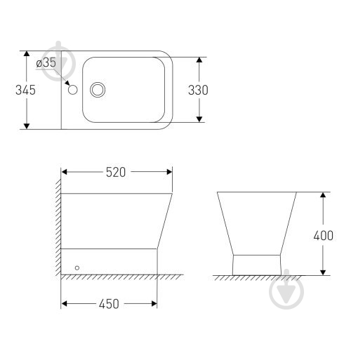 Биде напольное VOLLE RAMIRO 1388.162007 - фото 2