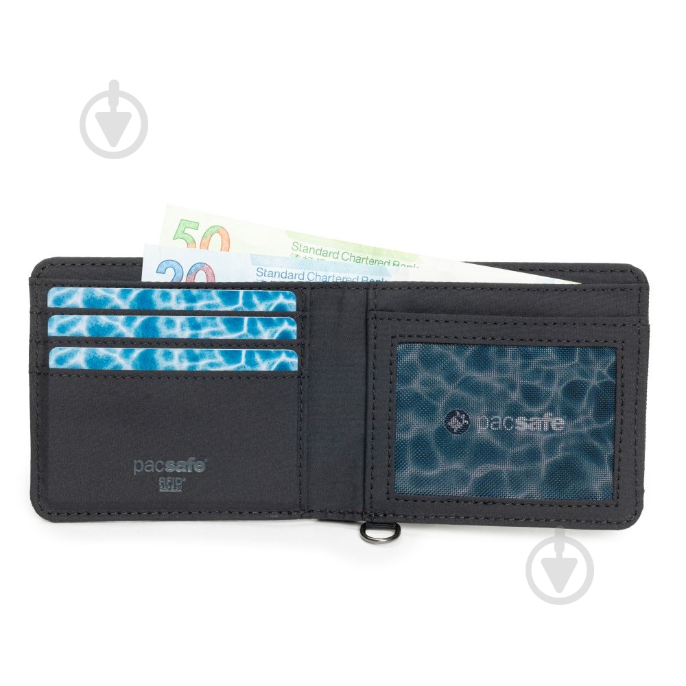 Кошелек Pacsafe RFIDsafe bifold wallet черный - фото 3