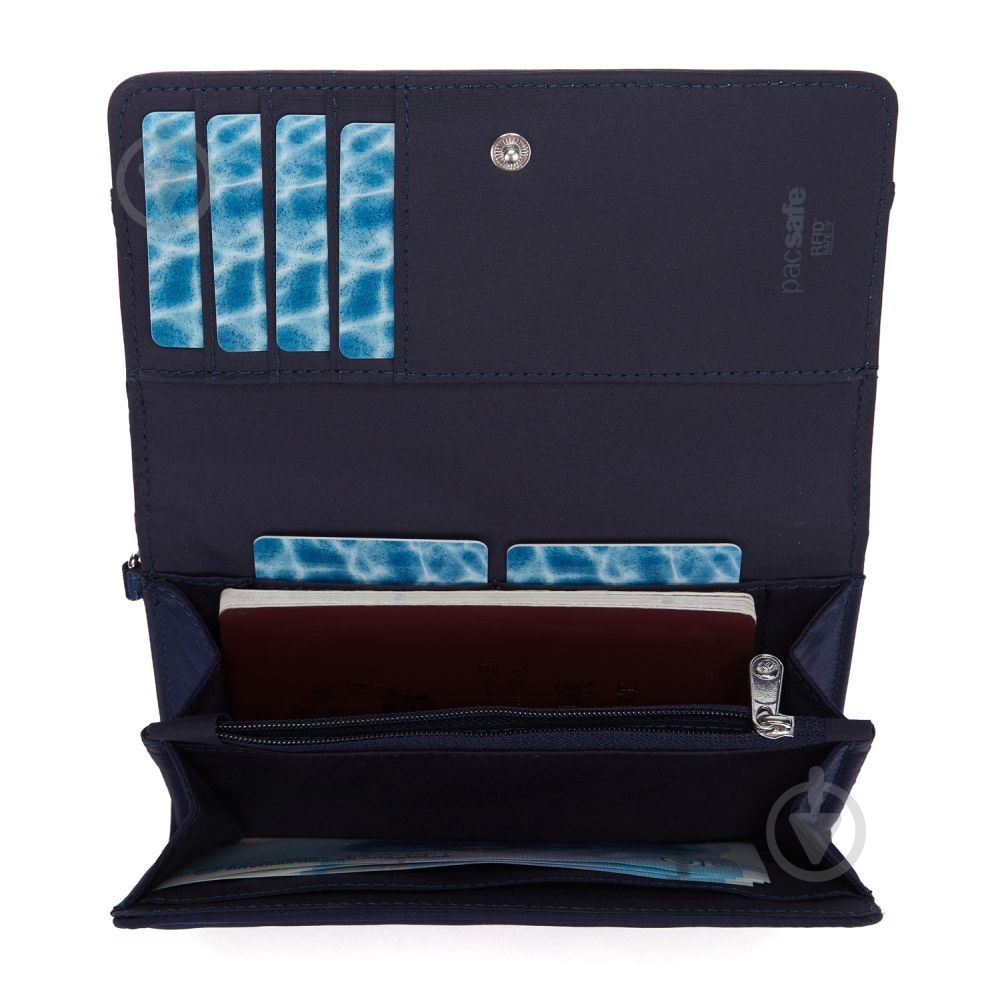 Кошелек-клатч Pacsafe RFIDsafe clutch wallet темно-синий - фото 5