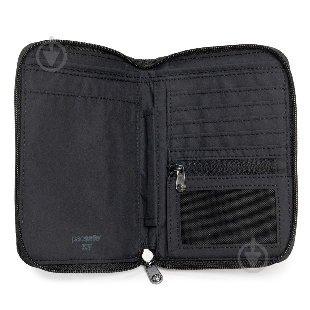Бумажник-органайзер Pacsafe RFIDsafe compact travel organizer черный - фото 4