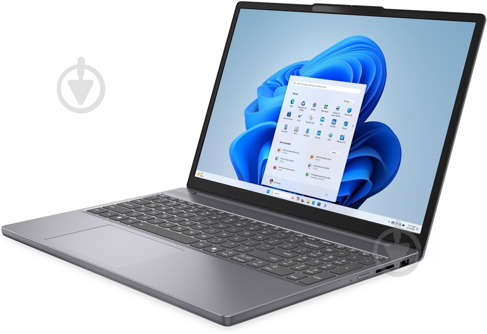 Ноутбук Lenovo IdeaPad Slim 3 15IRH10 15,3" (83K100QSRA) luna grey - фото 3
