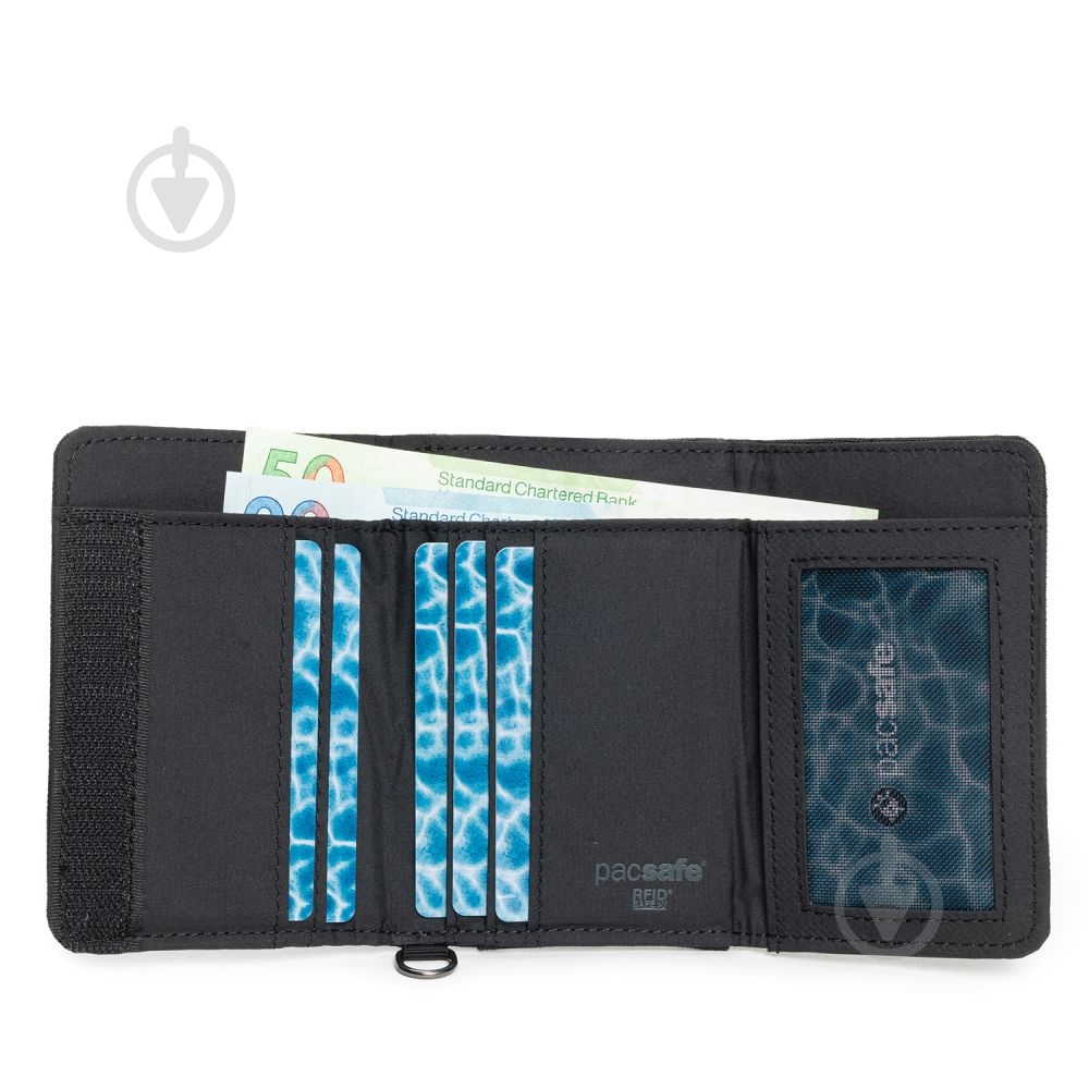 Кошелек Pacsafe RFIDsafe trifold wallet черный - фото 3 Кошелек Pacsafe RFIDsafe trifold wallet черный - фото 3
