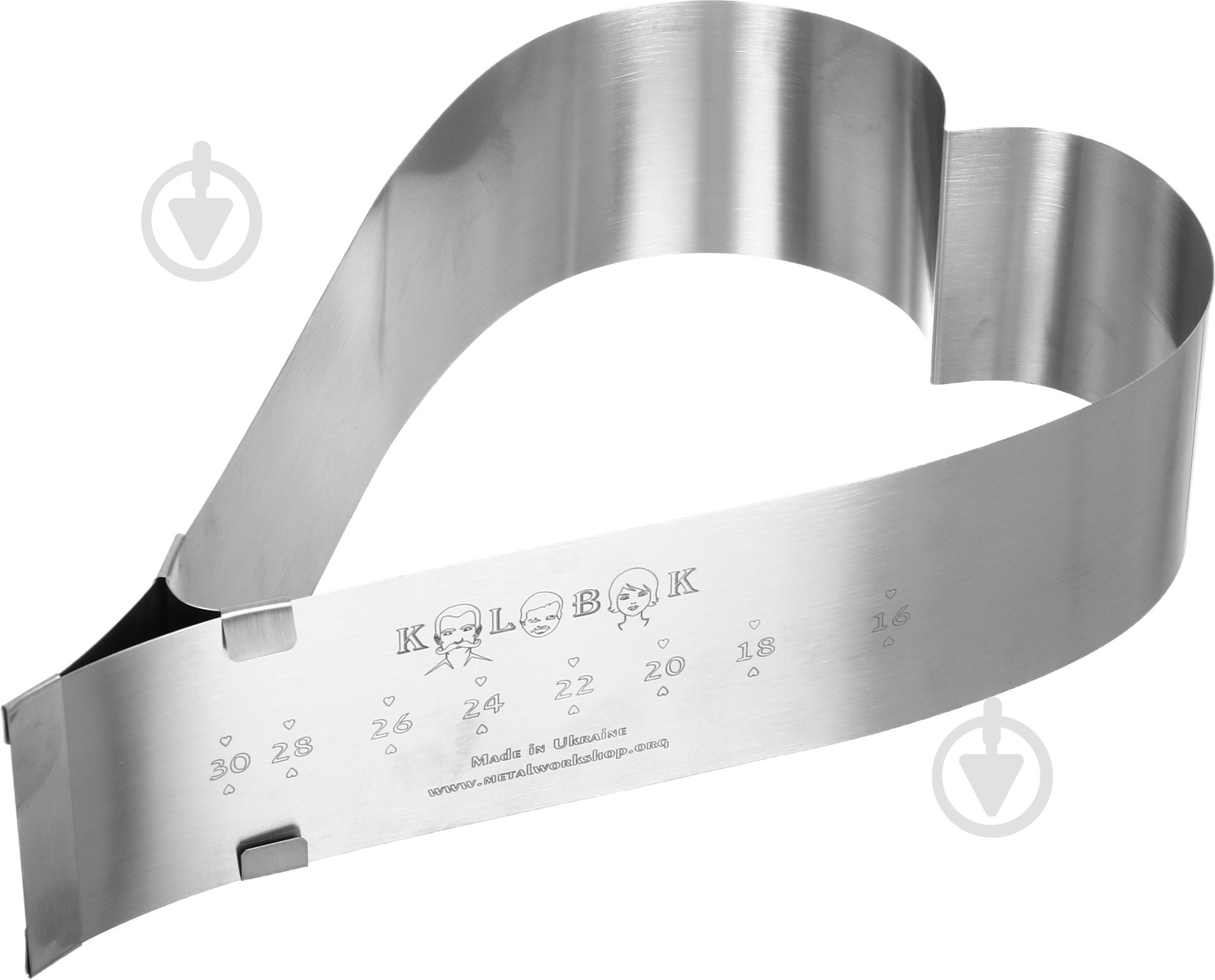 Форма для торта разъемная Metalworkshop Сердце 16-30 см - фото 1 Форма для торта разъемная Metalworkshop Сердце 16-30 см - фото 1