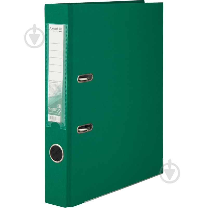 Папка-регистратор PP 5 см зеленая Axent D1713-04P - фото 1